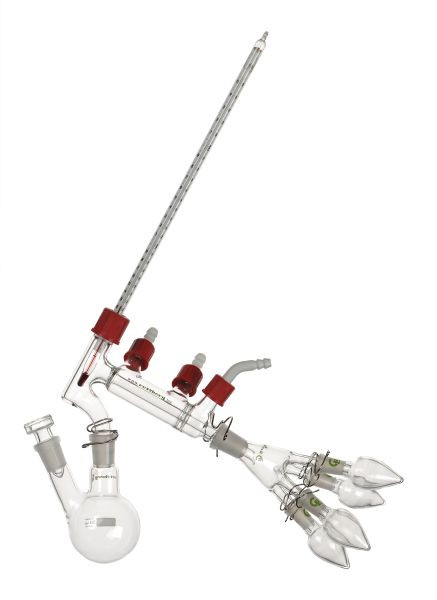Rettberg kortvägsdestillationsapparat för mikrokvantiteter, med modifierad Claisen-destillationsbrygga, 137080001
