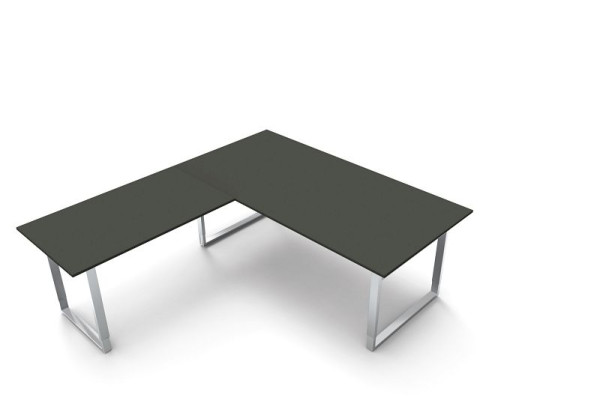 Kerkmann höj- och sänkbart skrivbord extra stort / mötesbord B 2000 x D 1000 x H 680-820 mm, färg: antracit, 11438713