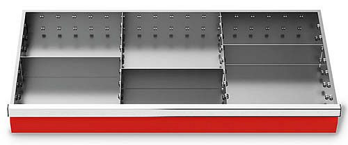Bedrunka+Hirth lådinsatser T500 R 36-16, för panelhöjd 100 mm, 5 delar, 198-144-100