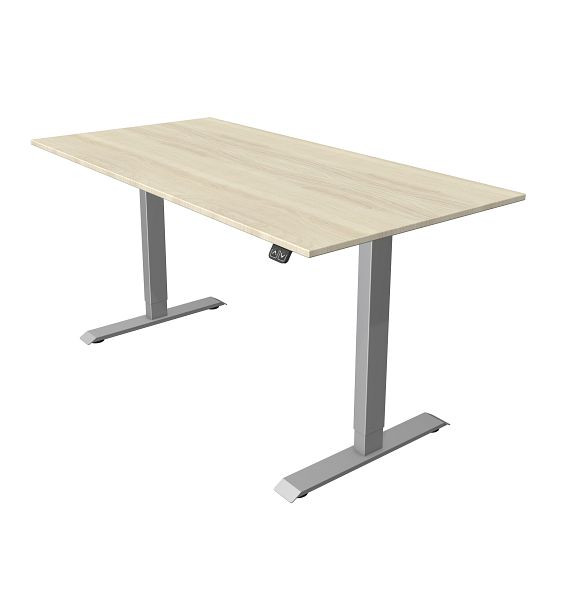 Kerkmann kompaktbord B 1600 x D 800 mm, elektriskt höjdjusterbart från 740-1230 mm, lönn, 10227250