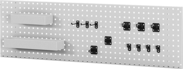RAU perforerad platta för väggmontage, inklusive hållarsats, 750x450x15 mm, 09-L0750-01.12