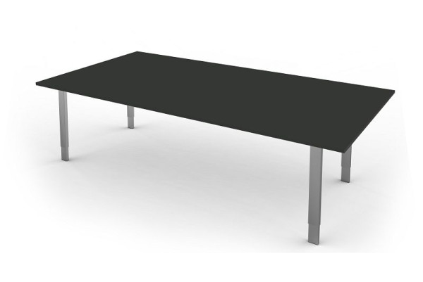 Kerkmann skrivbord extra stort / mötesbord, form 5, B 2000 x D 1000 x H 680-820 mm, antracit, 11416713