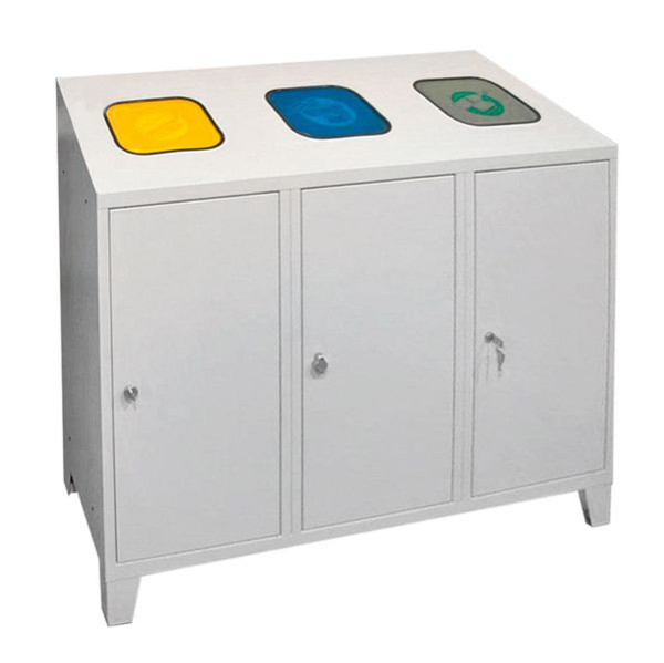 ADB återvinningsbart sorteringssystem för tre papperskorgar, 45445